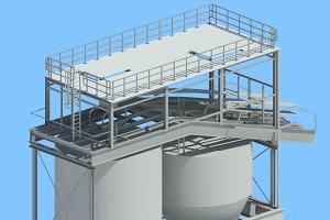 Nieuwbouw stalen overkapping t.b.v. tegengaan stof