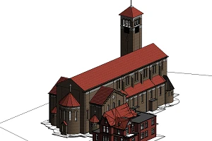 Modeleren van de bestaande St. Jozef kerk te Velsen Noord